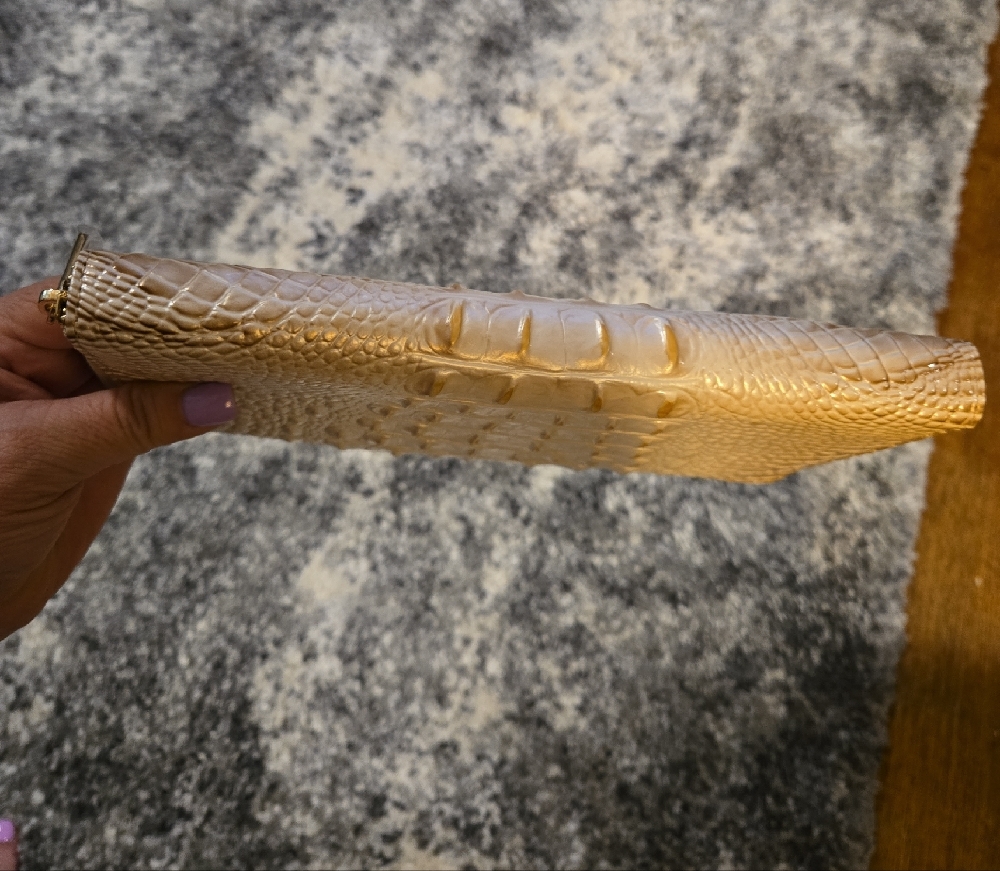Brahmin Gold Crocodile-Embossed Clutch - Picture 4 of 7